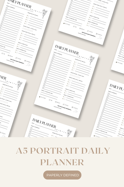 A5 Daily Planner Notepad