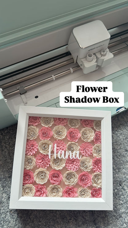 Flower Shadow Box with Personalisation